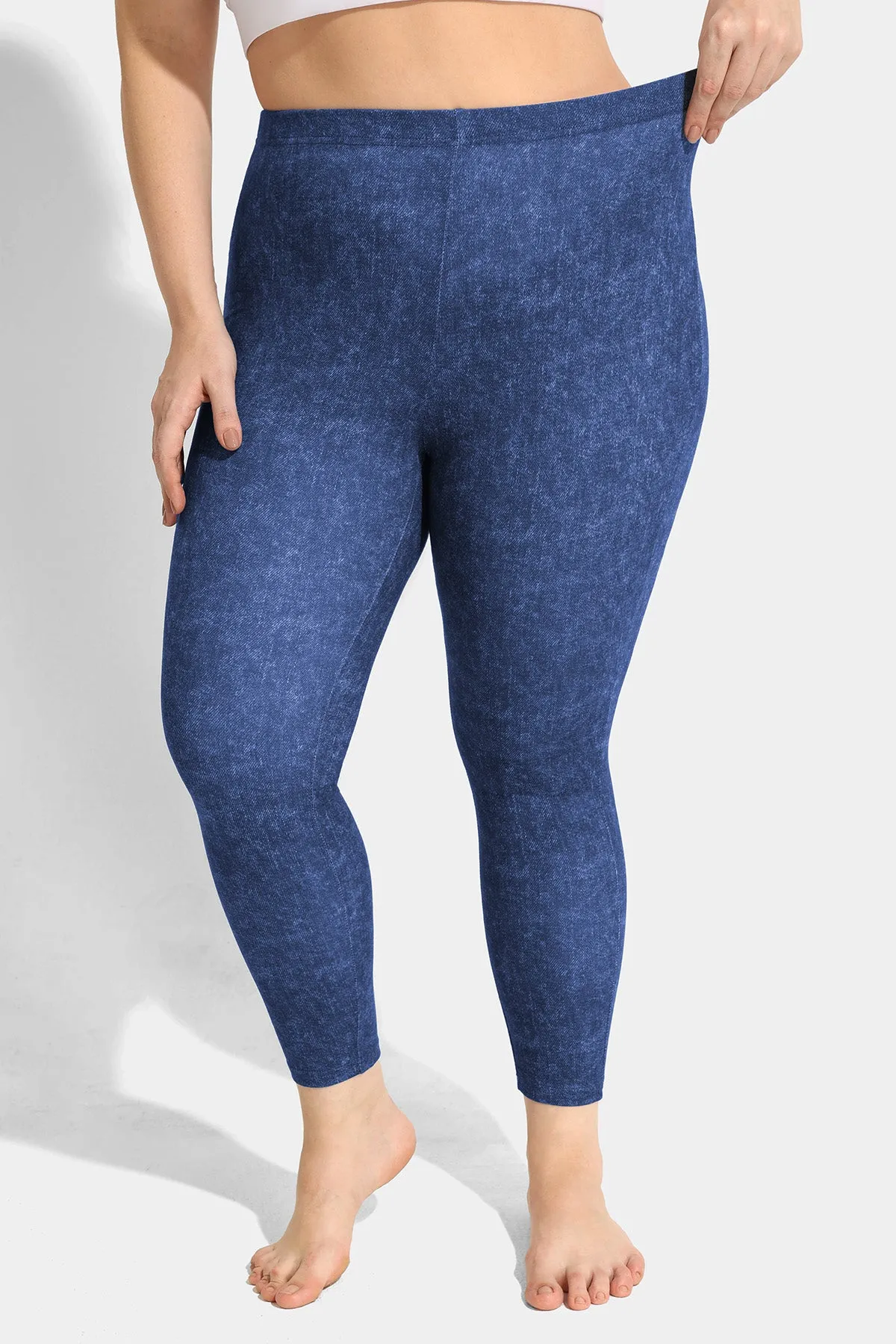 Solid Rise Waist Skinny Legging