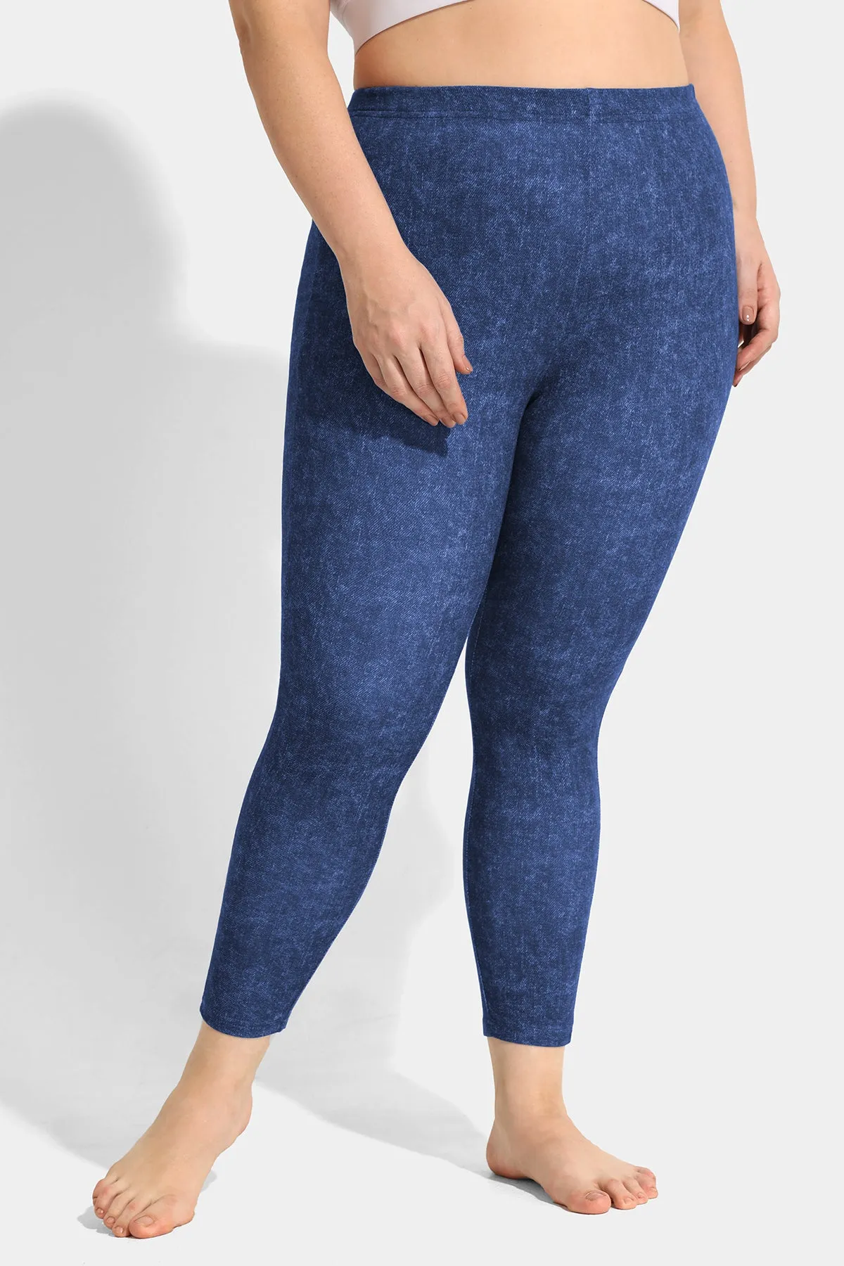 Solid Rise Waist Skinny Legging