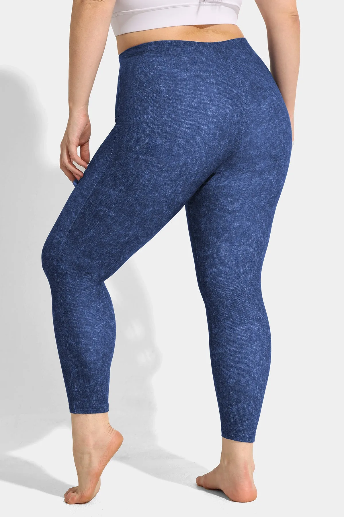 Solid Rise Waist Skinny Legging