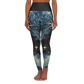Spaced Out Constellation High Waisted Yoga Leggings (AOP)