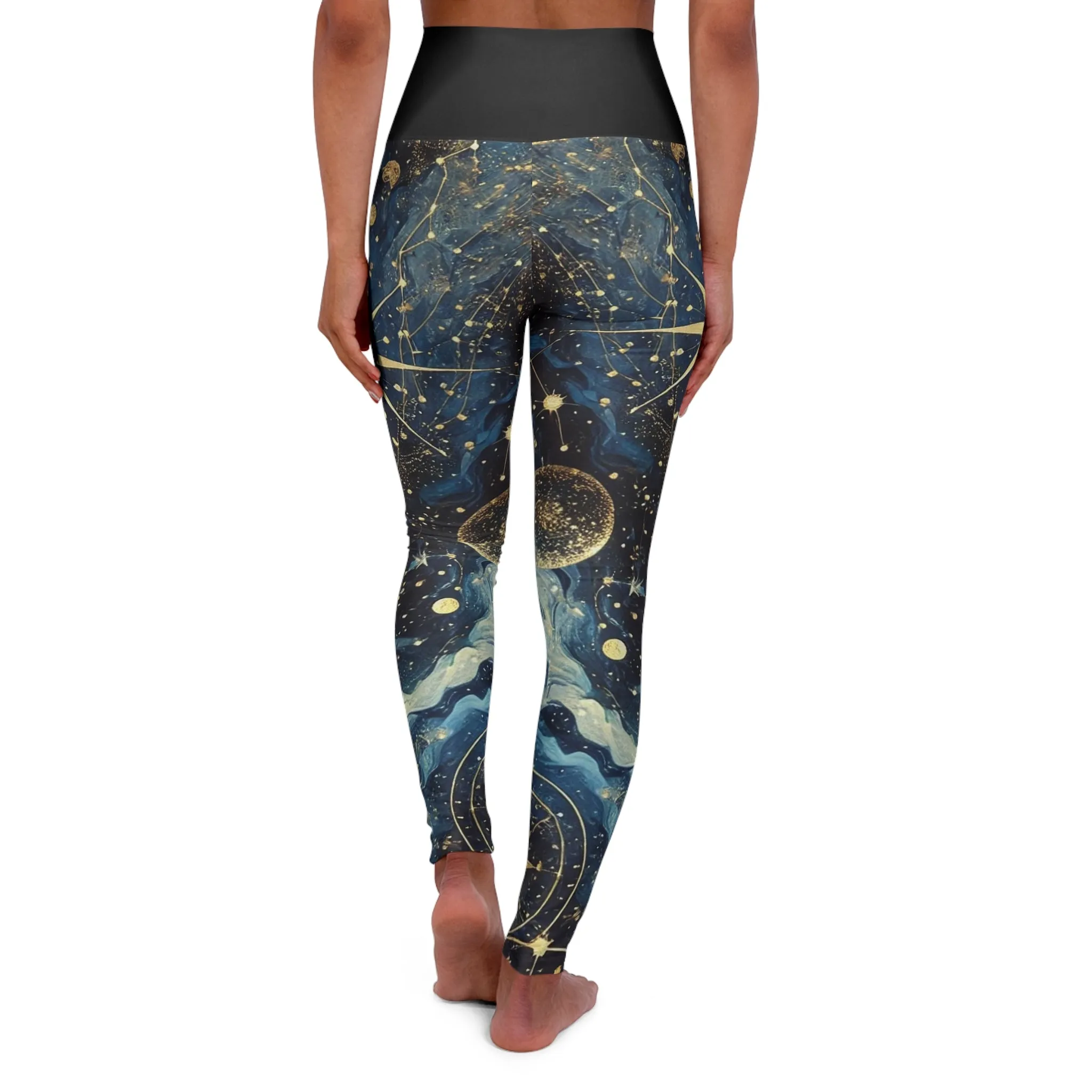 Spaced Out Constellation High Waisted Yoga Leggings (AOP)