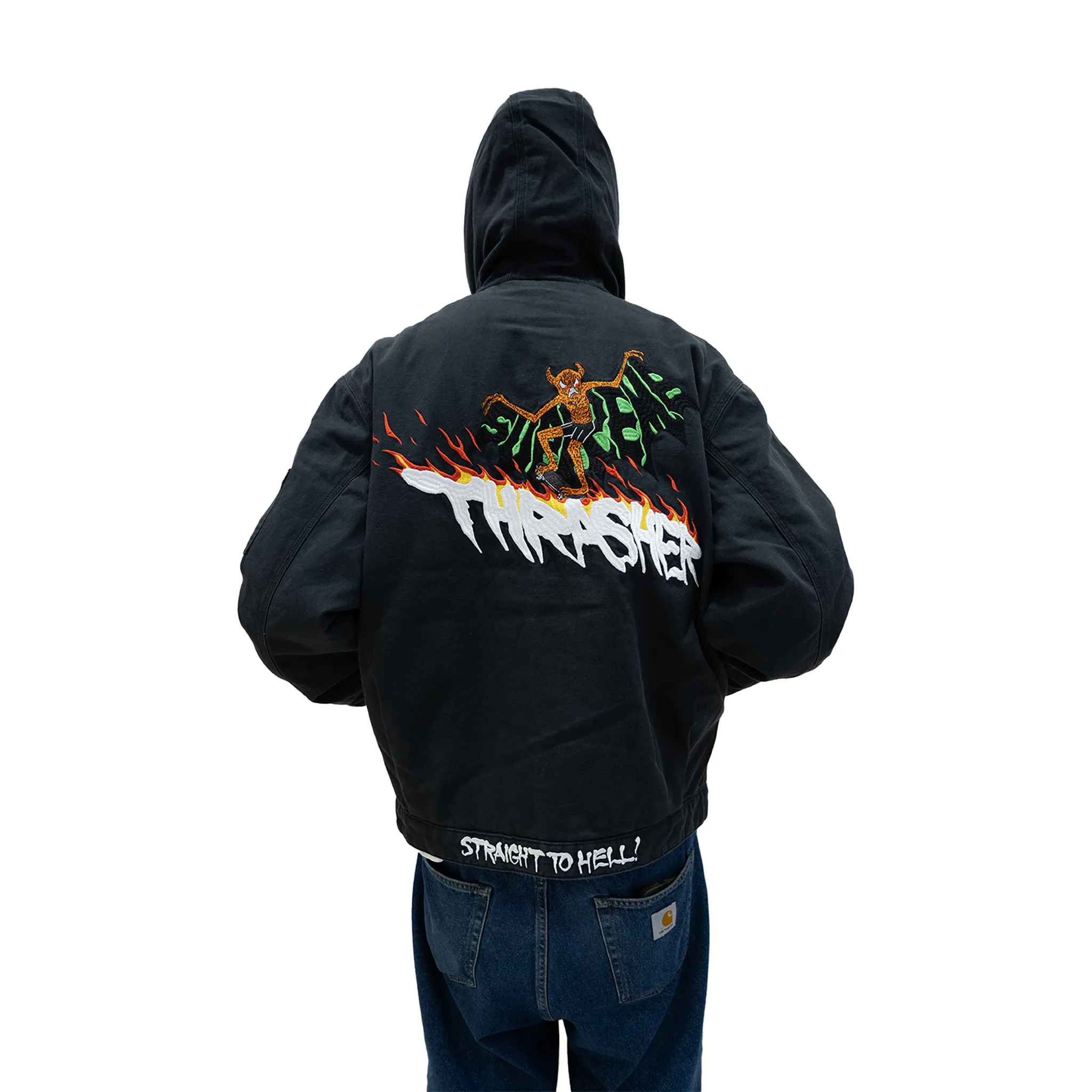 Supreme Thrasher Hooded Work Jacket Black (FW24)