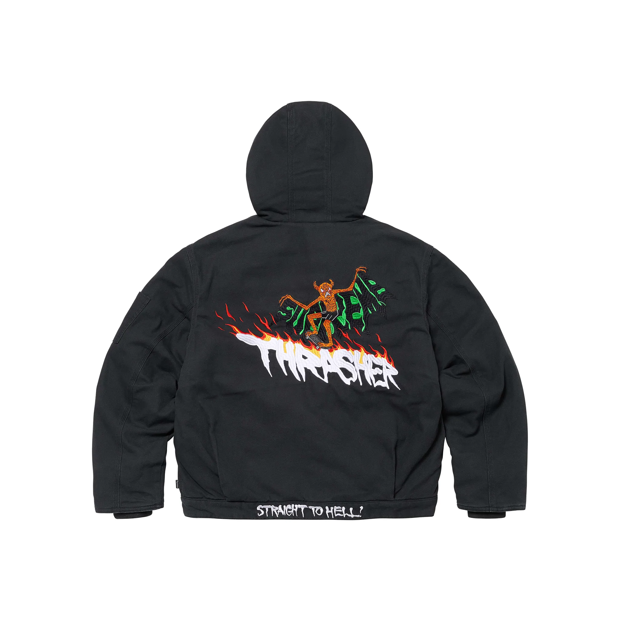 Supreme Thrasher Hooded Work Jacket Black (FW24)