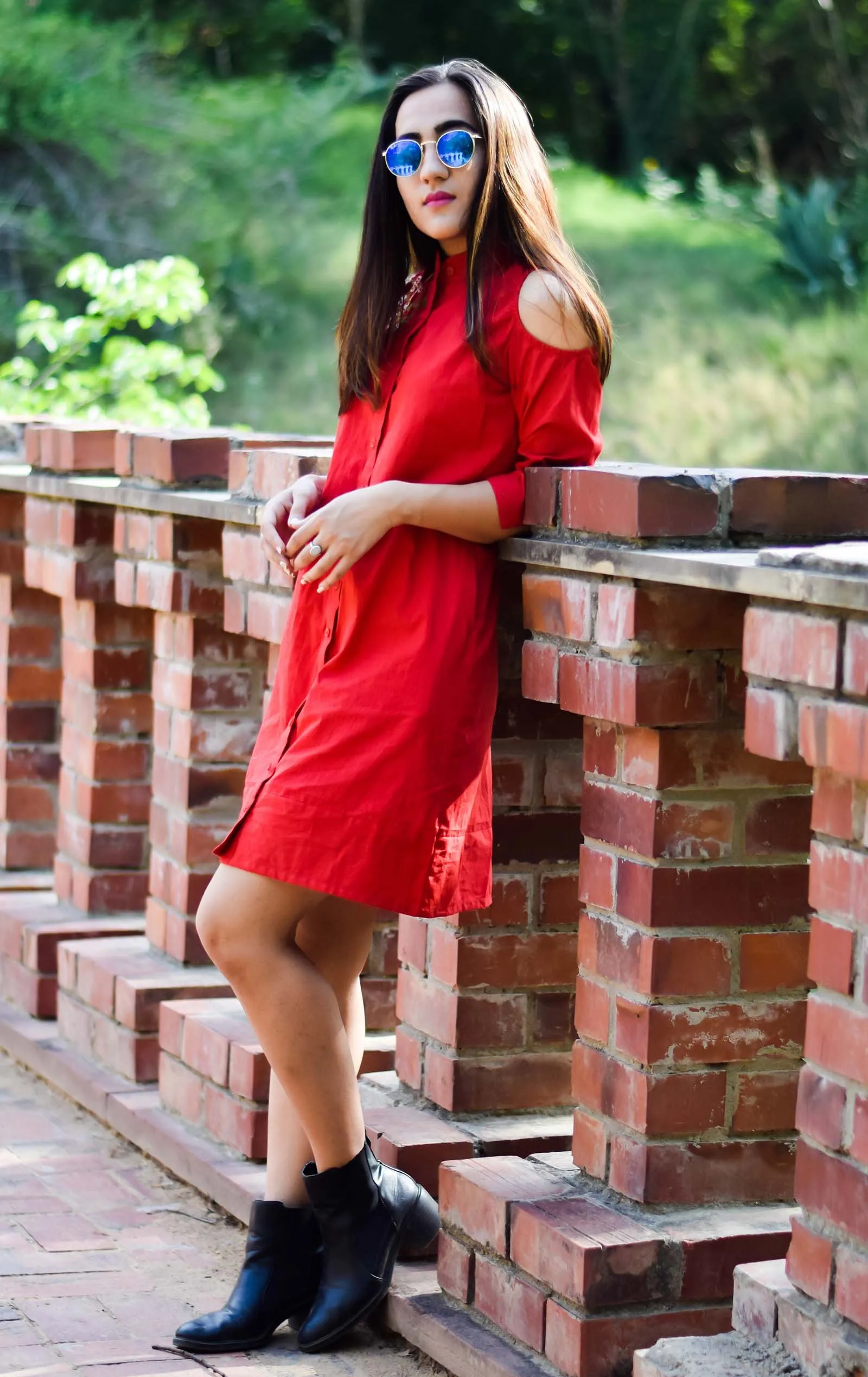 The Red Reign Shirt Dress