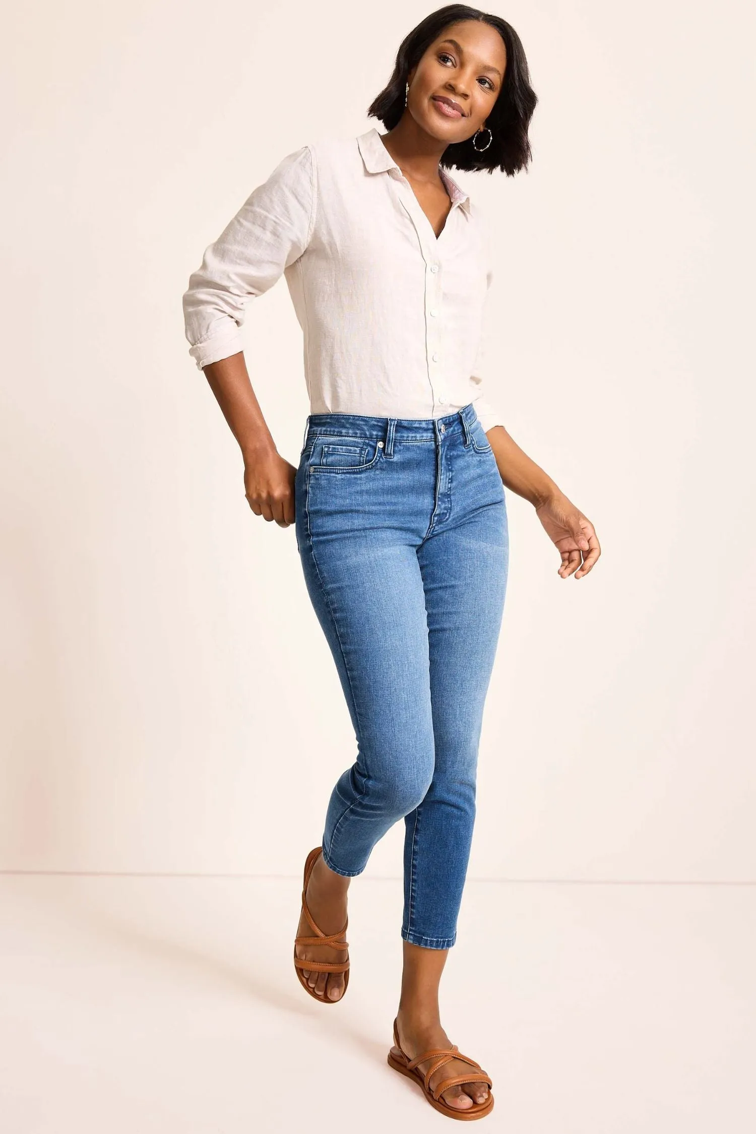 Tommy Bahama High-Rise Skinny Ankle Jeans - Style SW121109