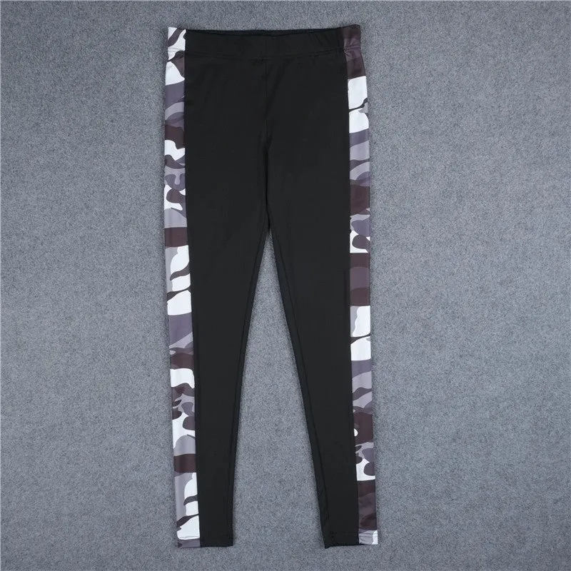 Two Piece Fitness Yoga Tracksuit Camouflage  Leggings and Bra Top