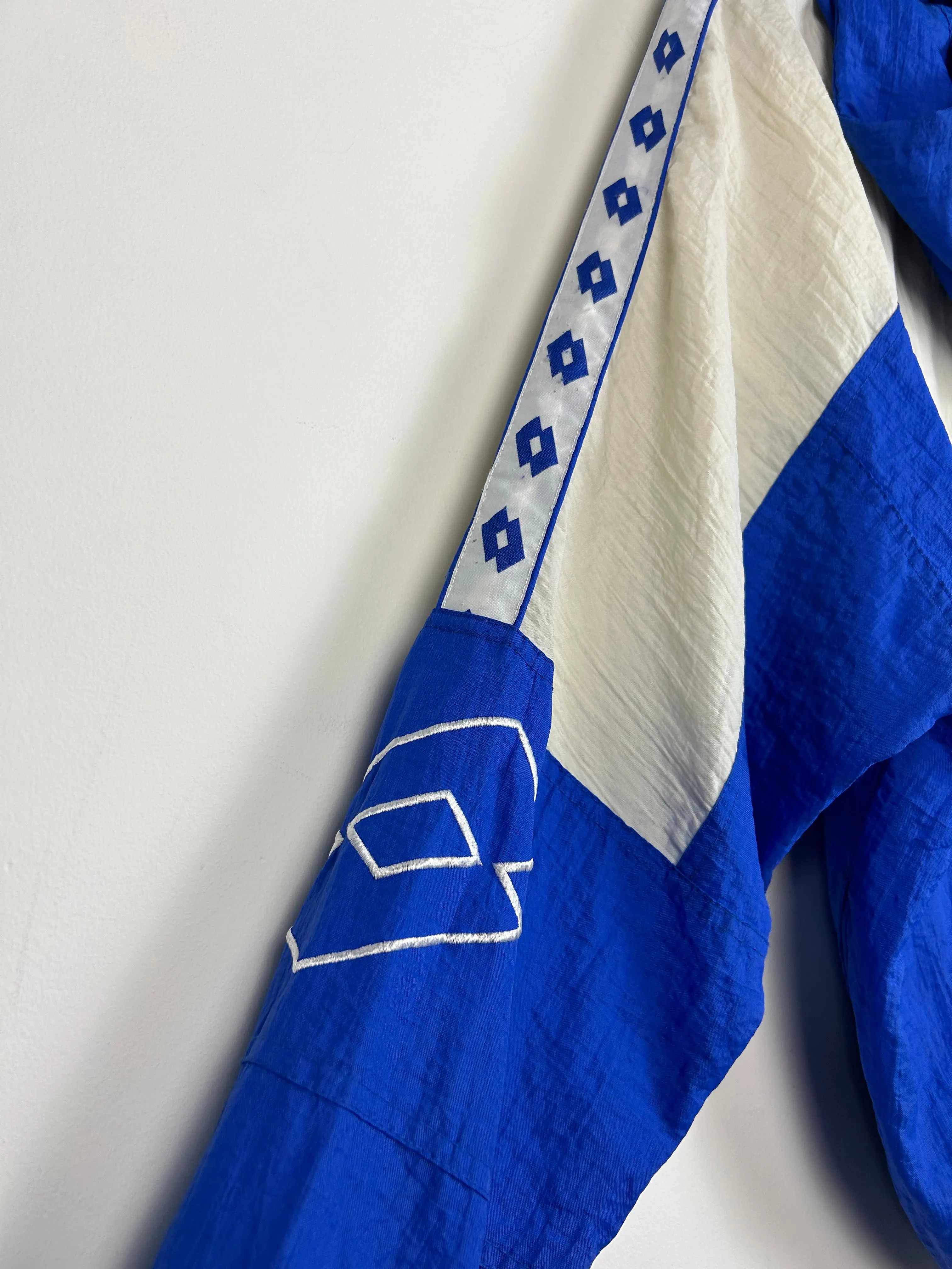 Vintage 90's Lotto Blue & White Windbreaker