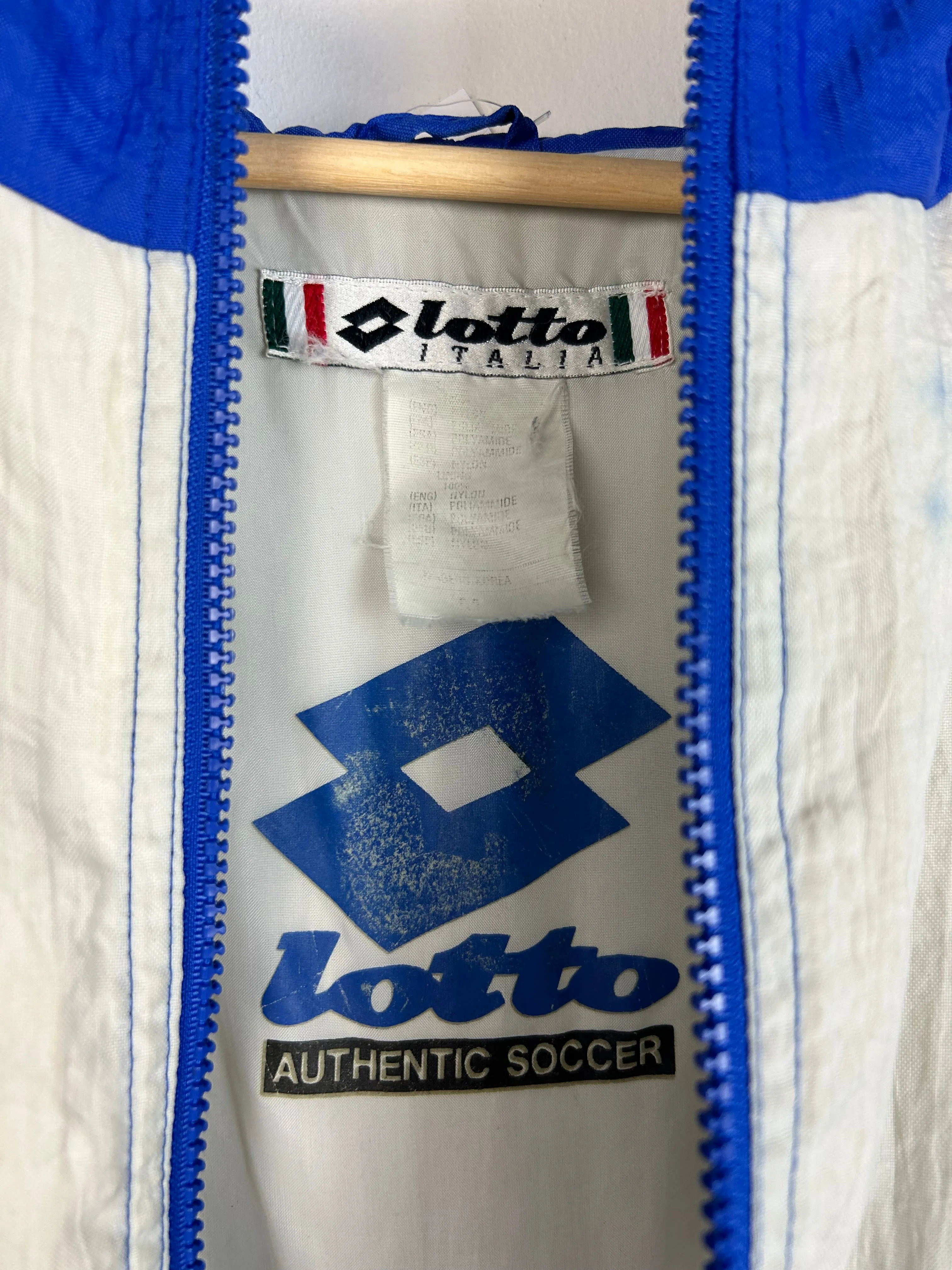 Vintage 90's Lotto Blue & White Windbreaker