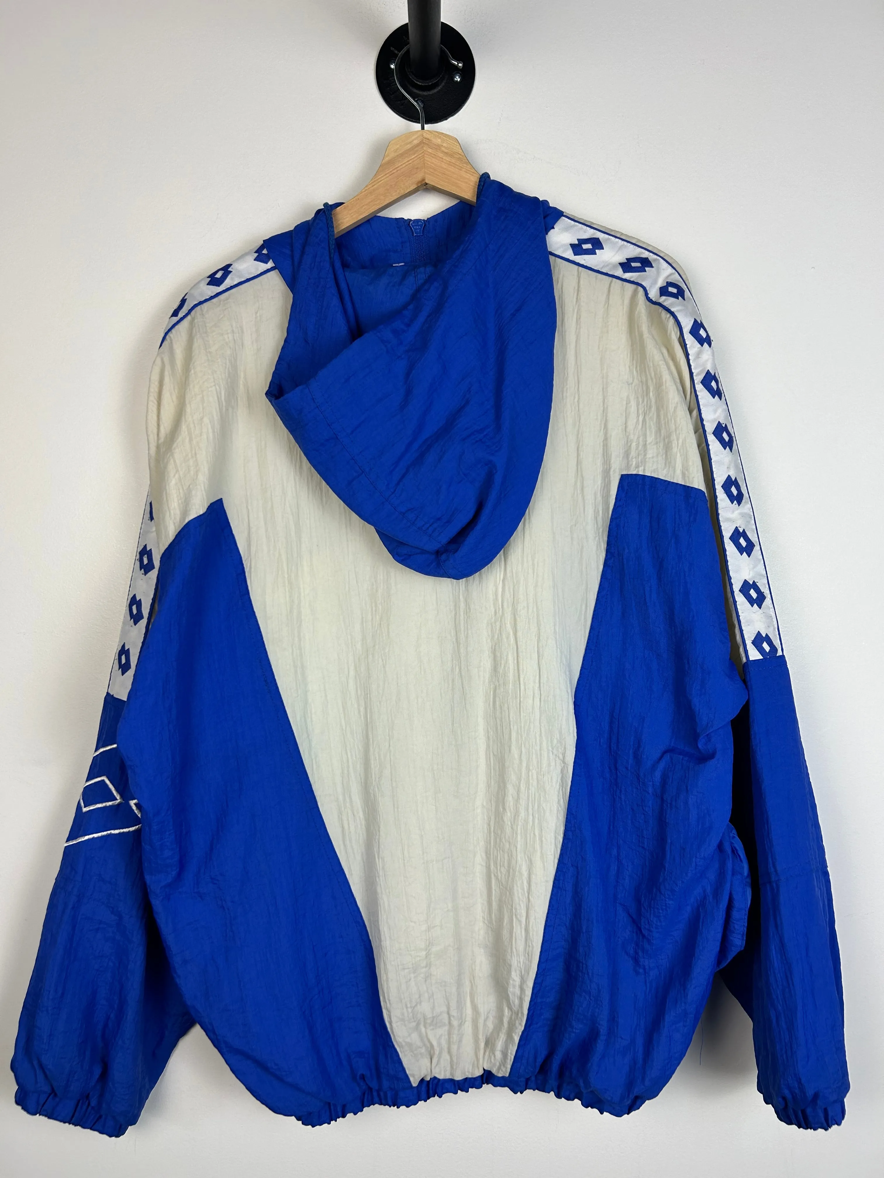 Vintage 90's Lotto Blue & White Windbreaker