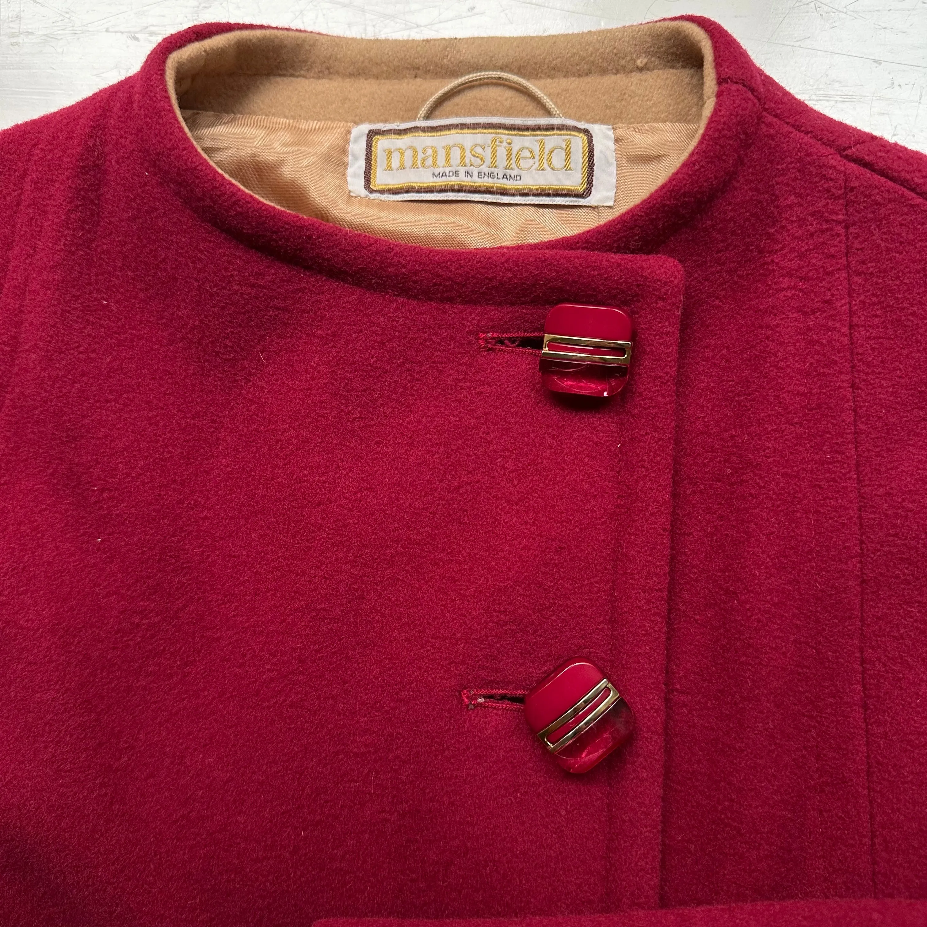 Vintage Red Wool Coat - Mansfield