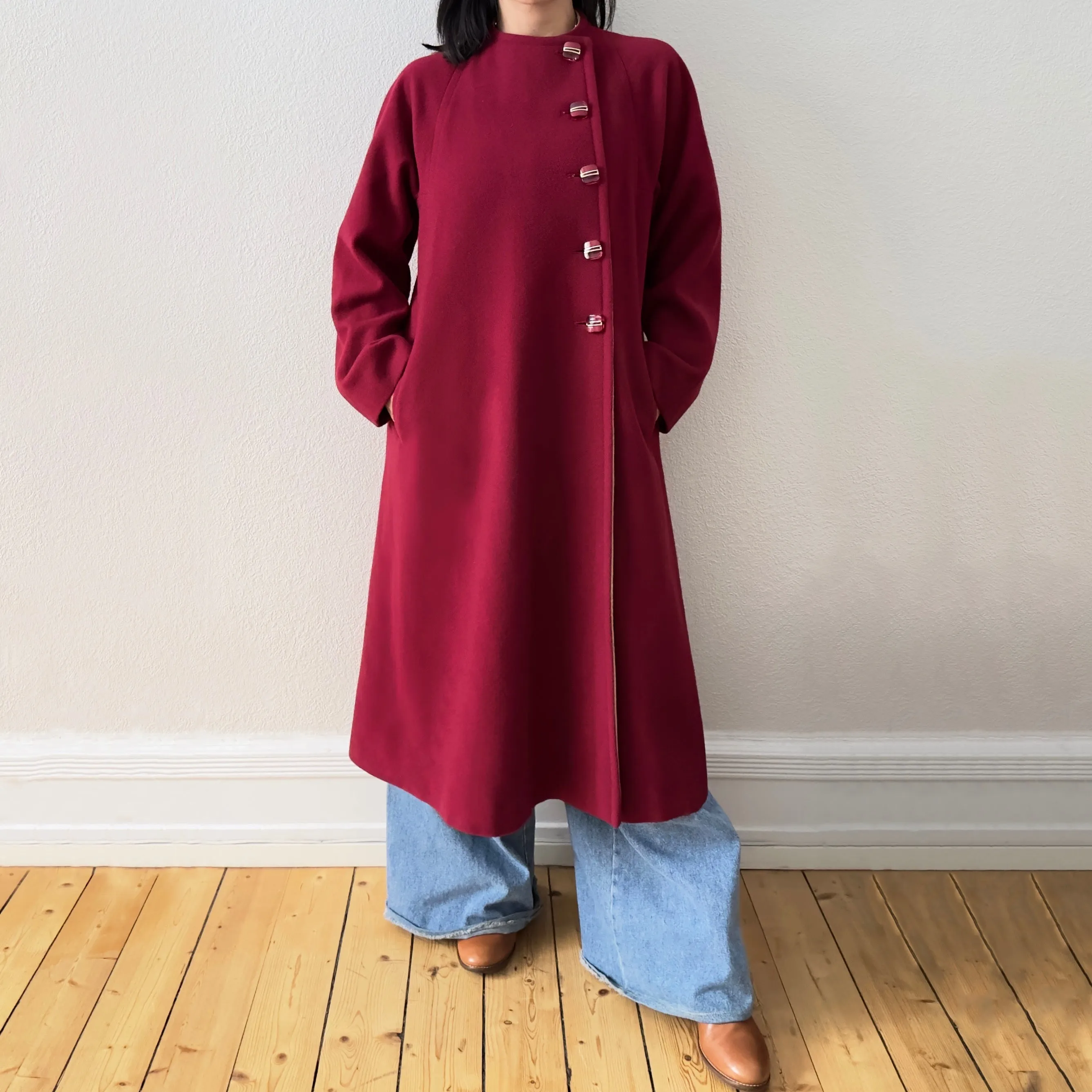 Vintage Red Wool Coat - Mansfield