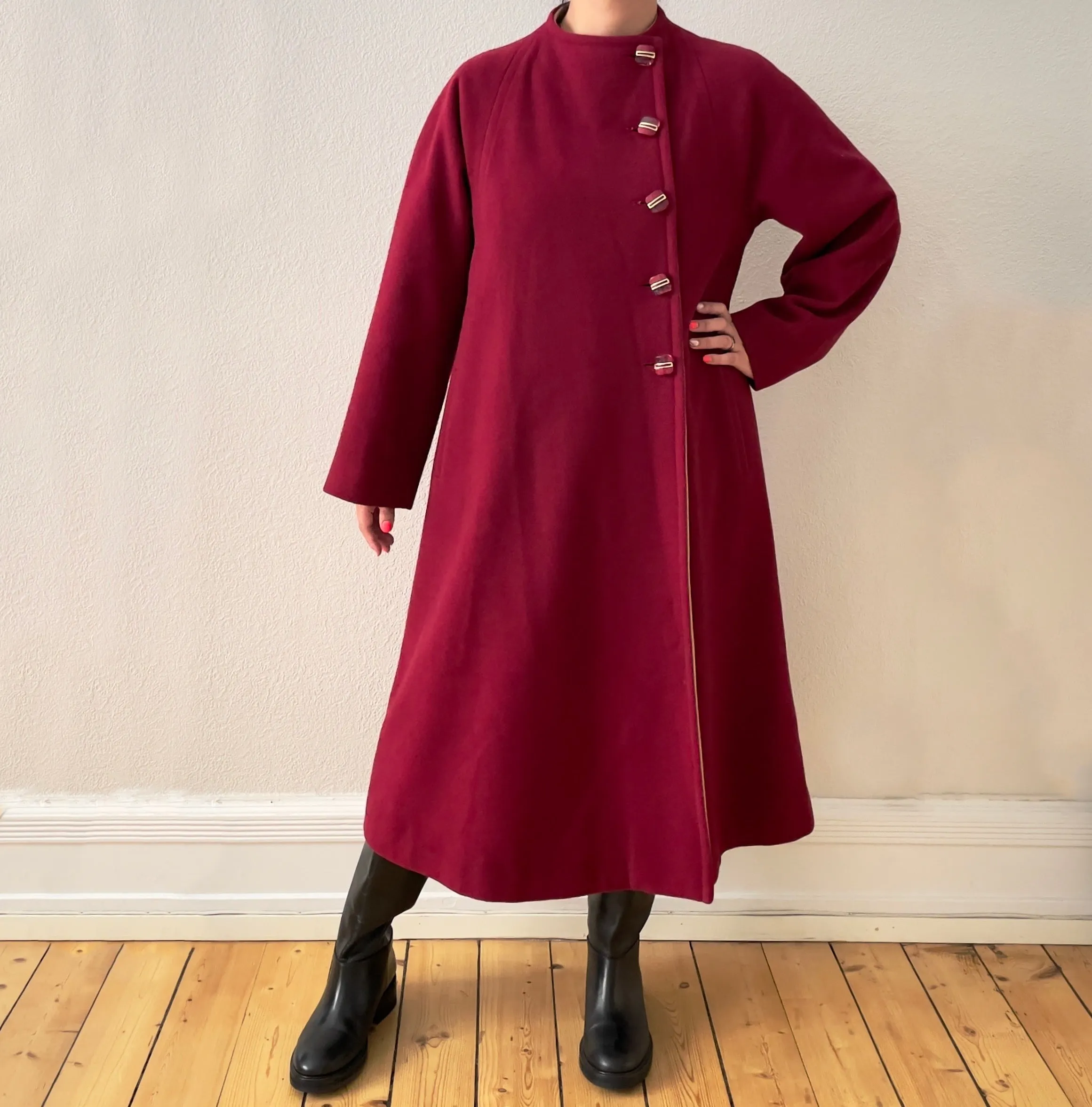 Vintage Red Wool Coat - Mansfield