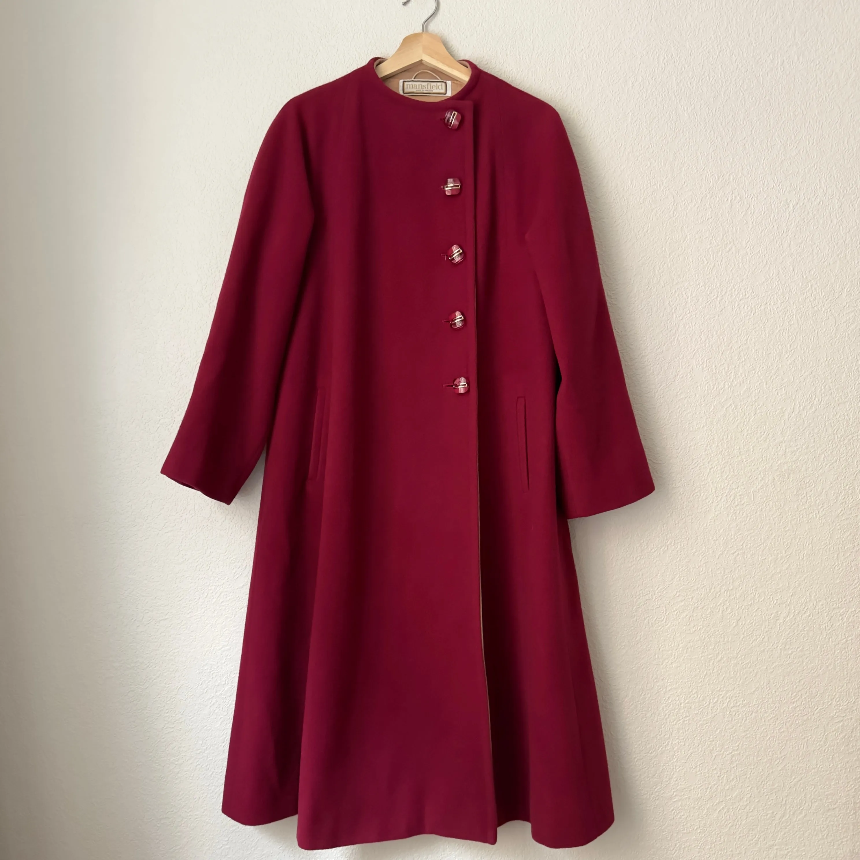 Vintage Red Wool Coat - Mansfield
