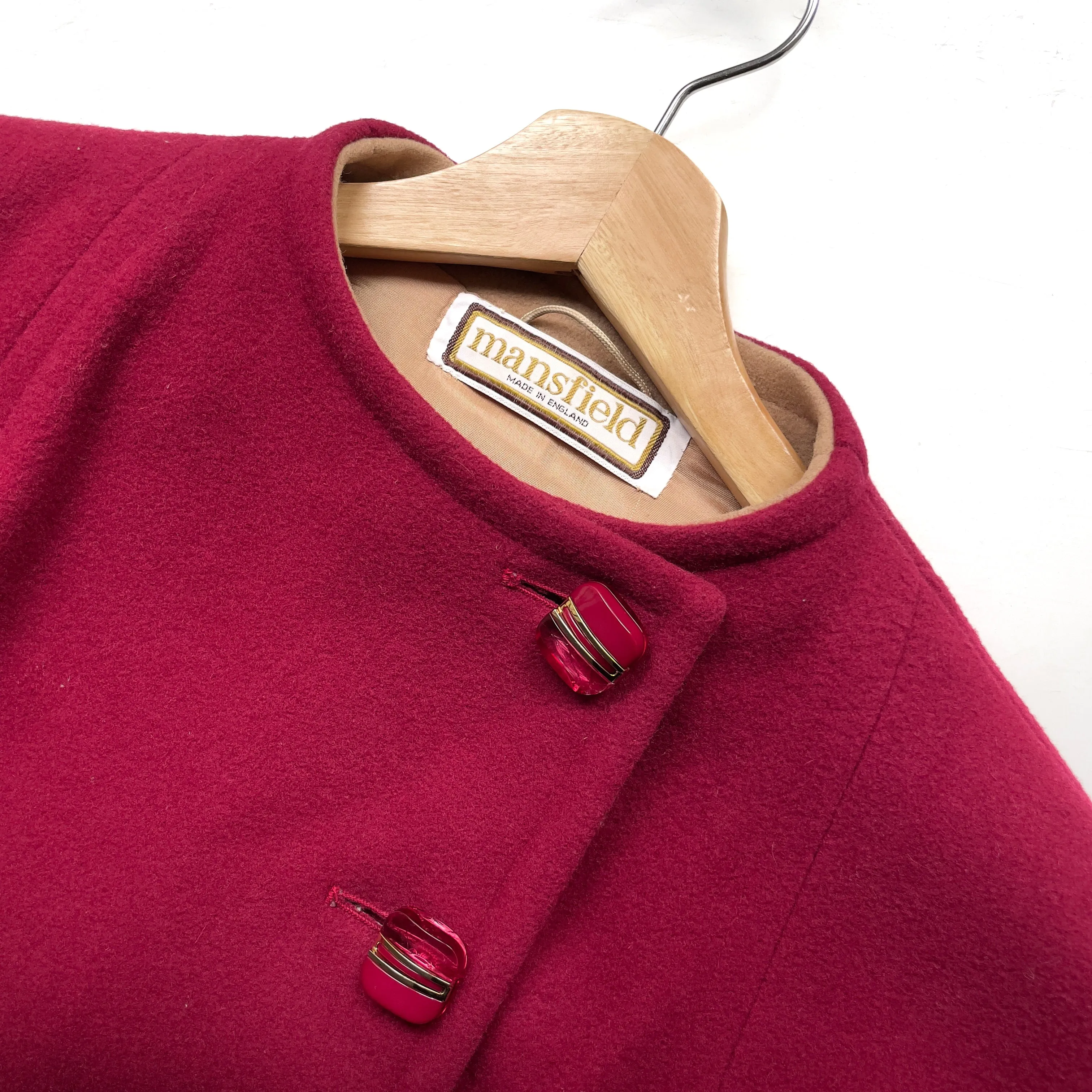 Vintage Red Wool Coat - Mansfield