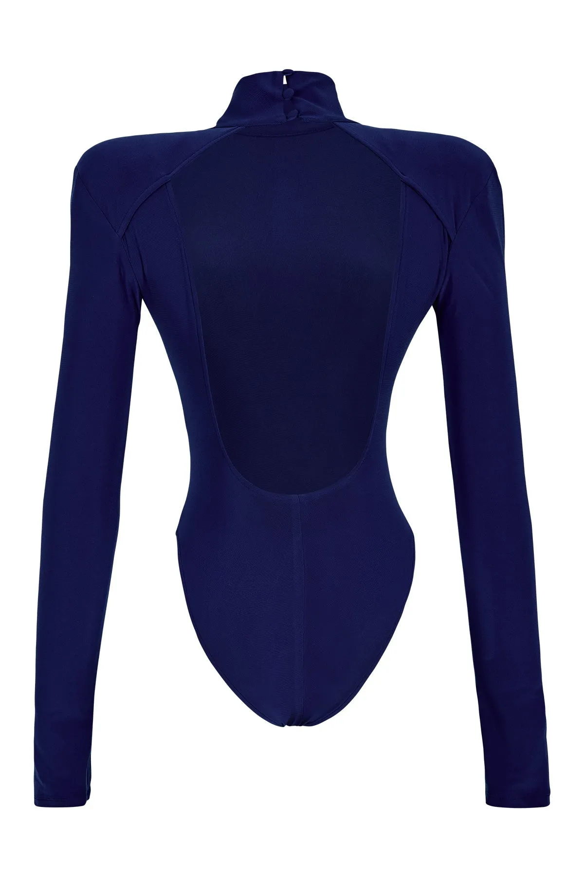 Volante Royal Blue Turtleneck Bodysuit