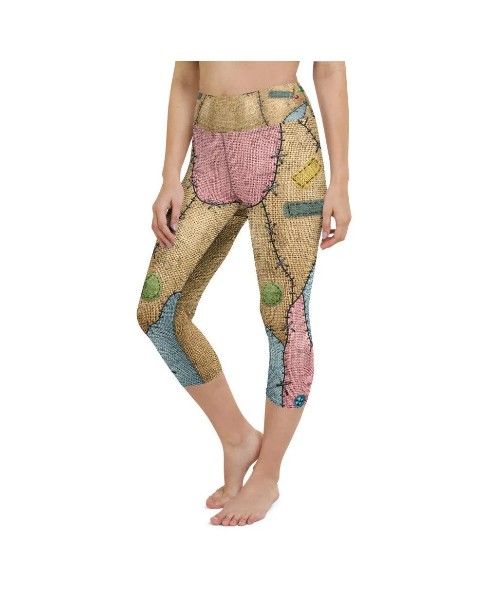 Voodoo Doll Patch Yoga Capris