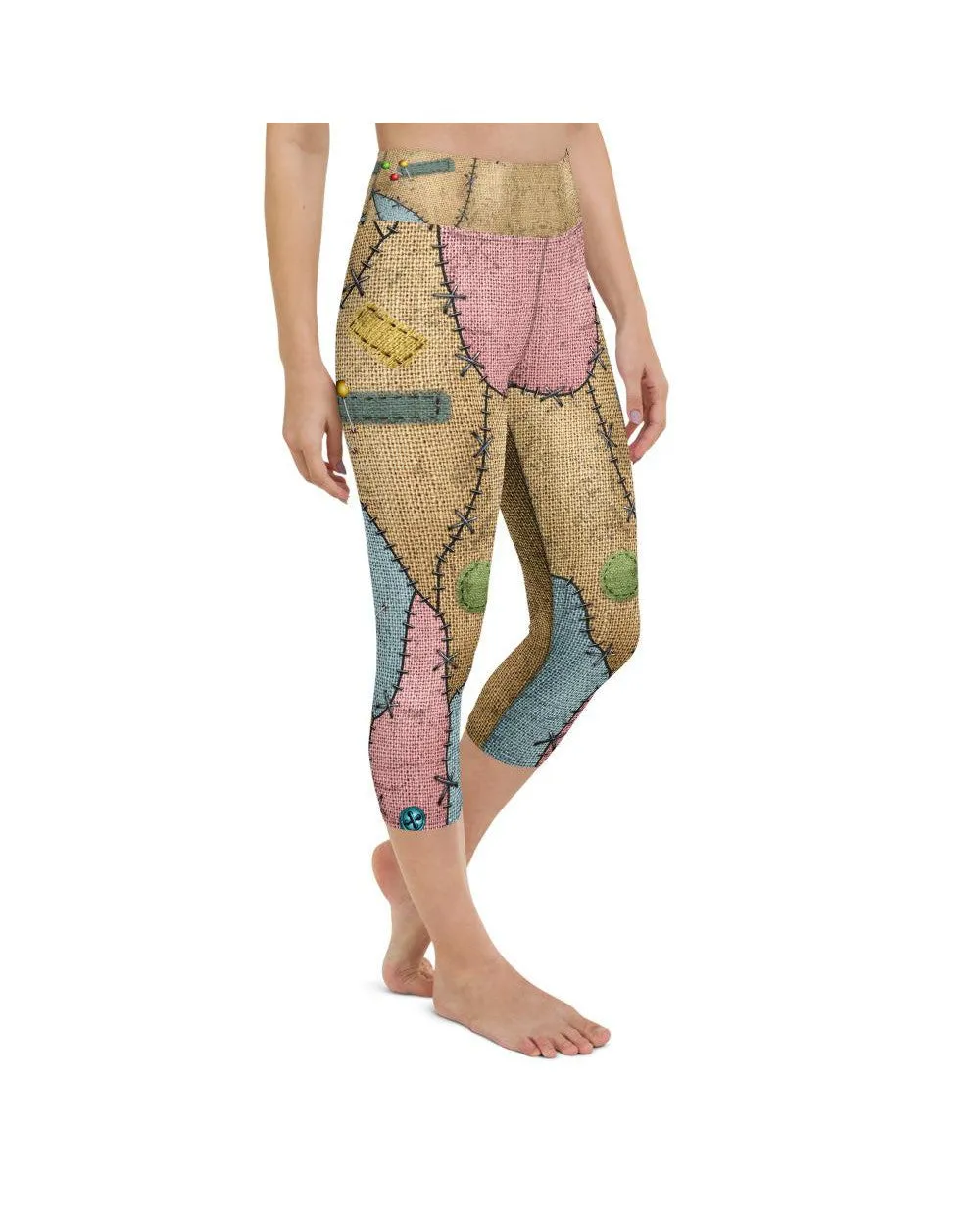 Voodoo Doll Patch Yoga Capris