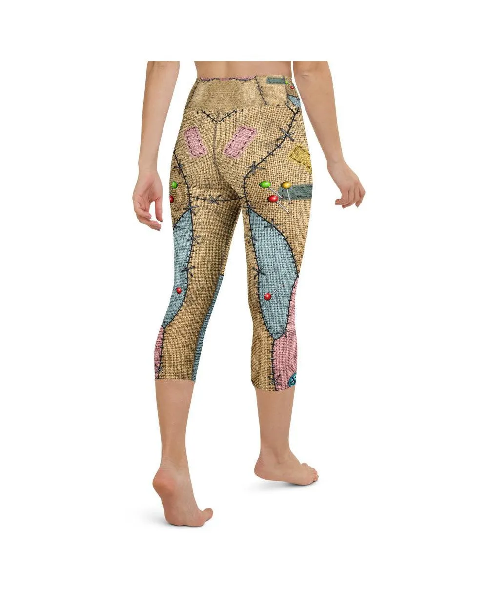 Voodoo Doll Patch Yoga Capris