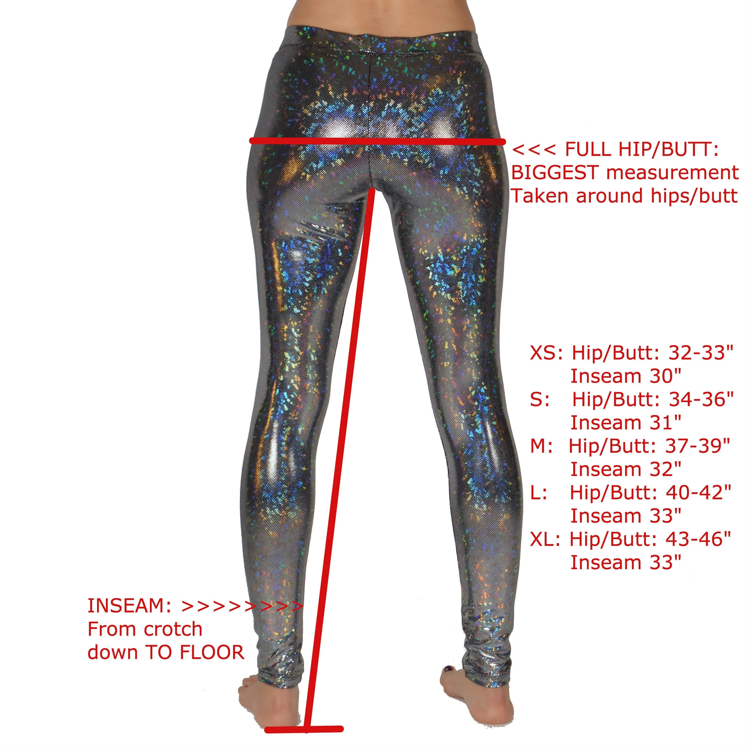 Women's Disco Gold Holographic Leggings - Daring Disco Ball
