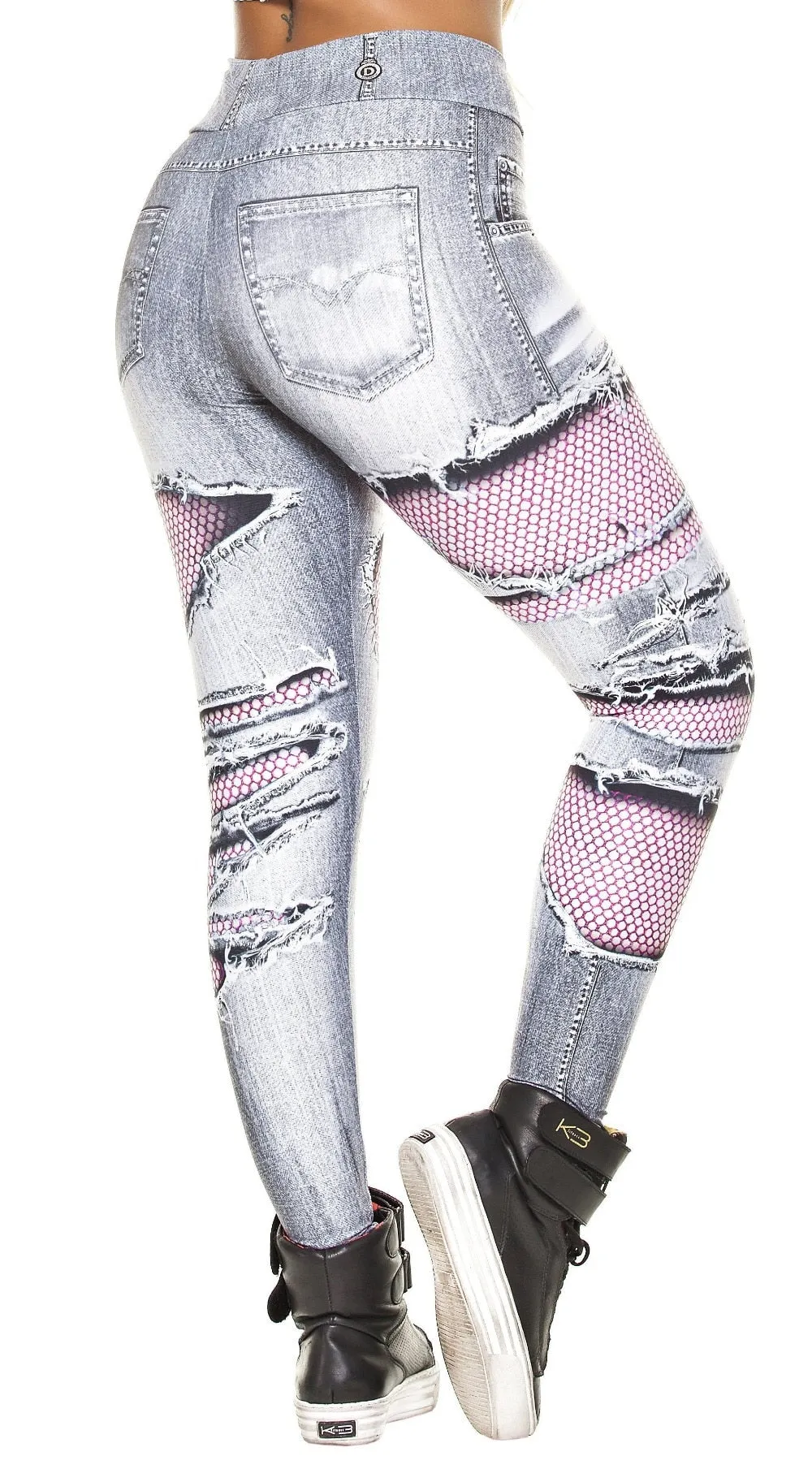 Women's High Waist Slim Elastic Leggings