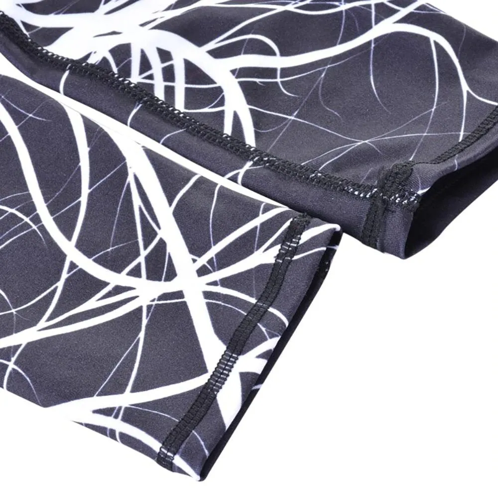 Women's Summer Stretchy Mid-Waist Leggings With Digital Prints
