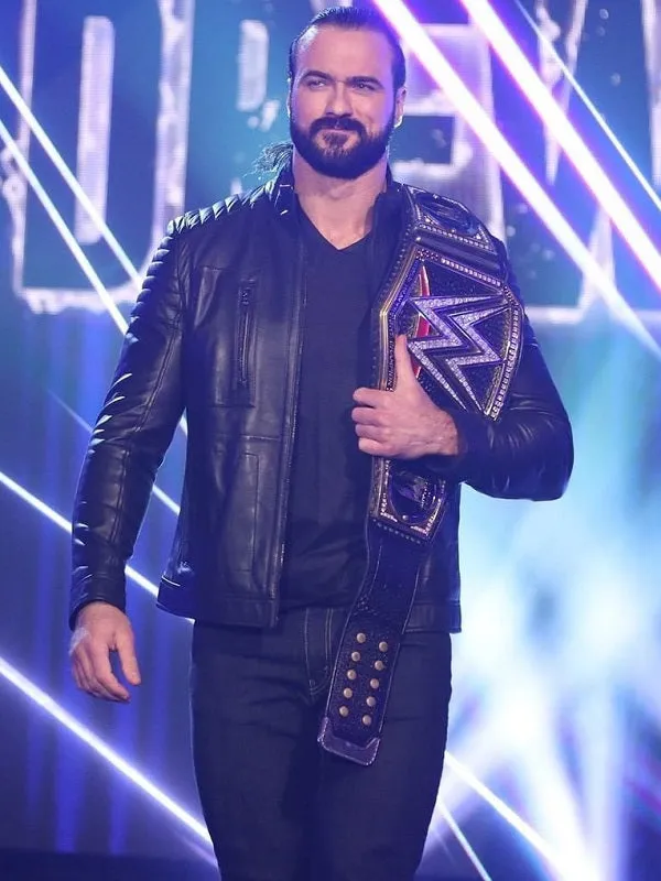 Wrestler Drew McIntyre Leather Jacket | WWE Men Leather Jacket The Jacket Seller