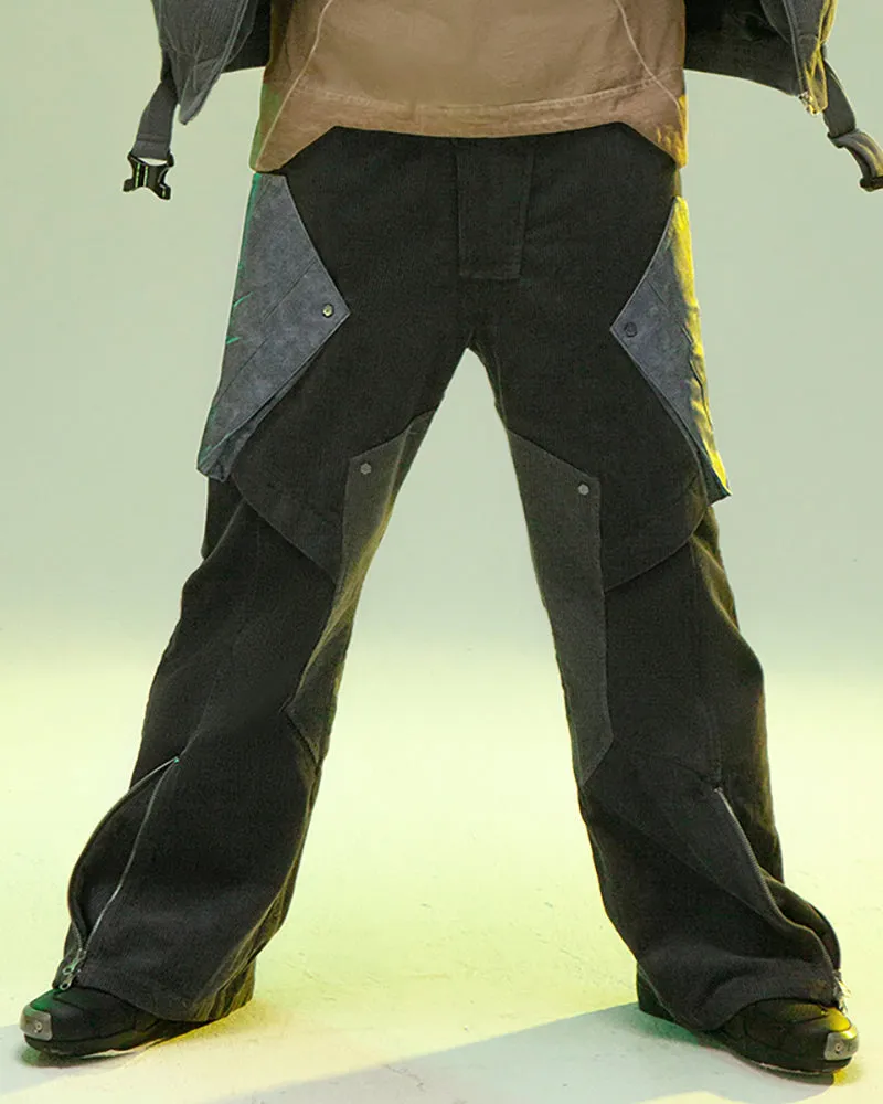 XIPHEVIL Cyberpunk Shadow Patrol Corduroy Pants