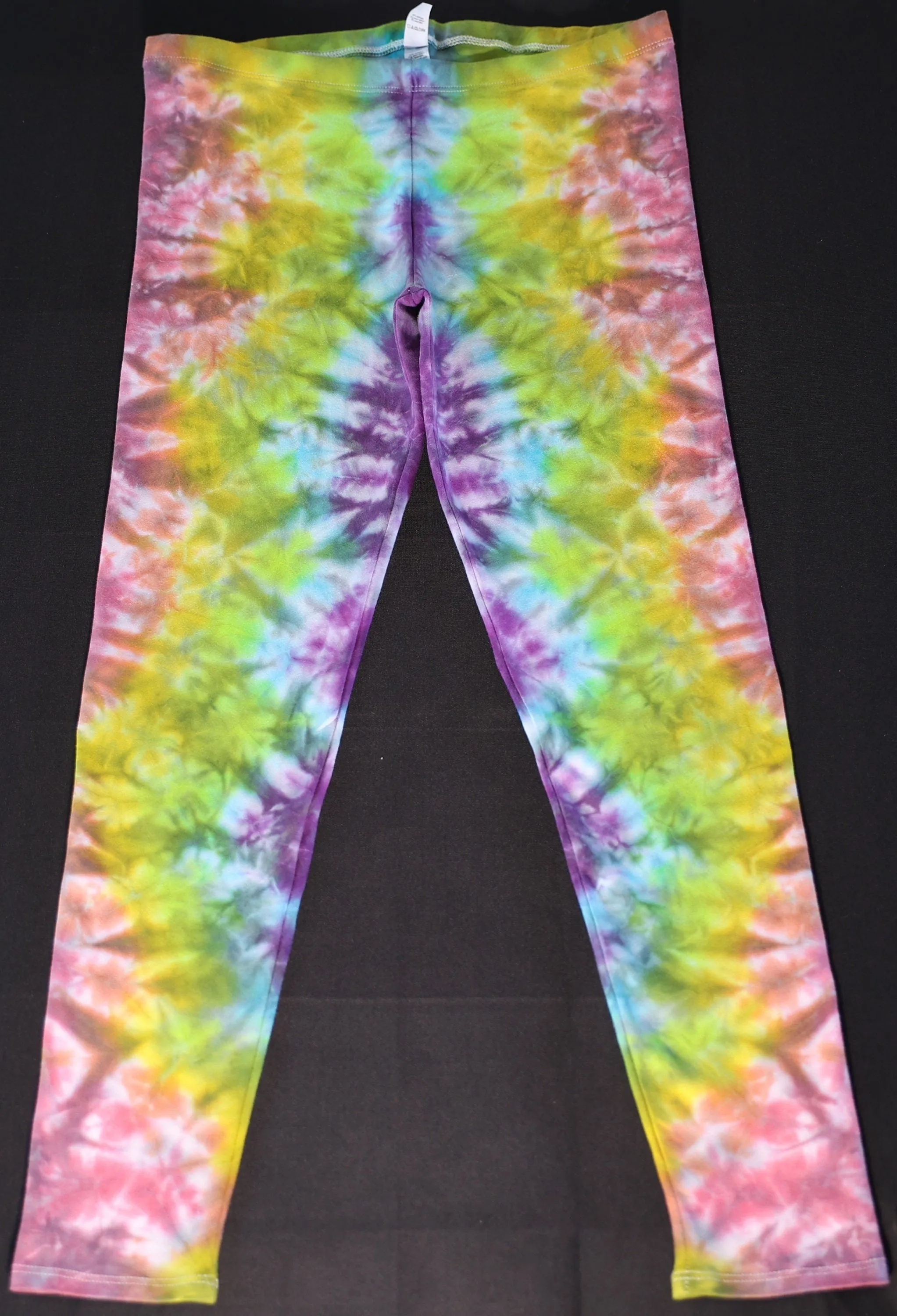 XL Scrunch Tie Dye on Royal Apparel Cotton/Spandex Leggings