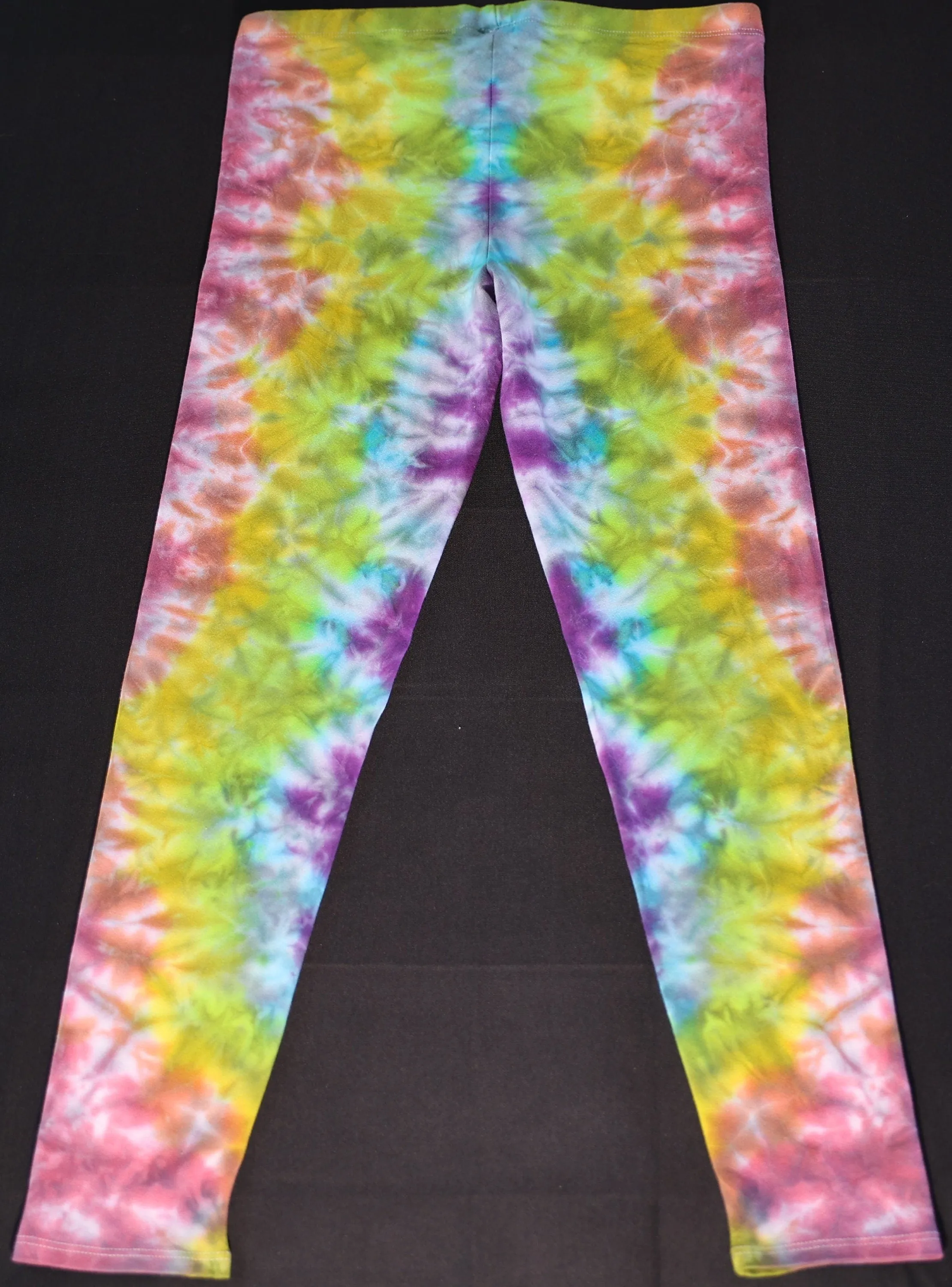 XL Scrunch Tie Dye on Royal Apparel Cotton/Spandex Leggings