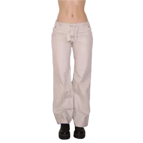 Y2K Beige Low Rise Cargo Pants (M)